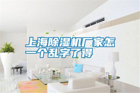 上海除濕機廠(chǎng)家怎一個(gè)亂字了得