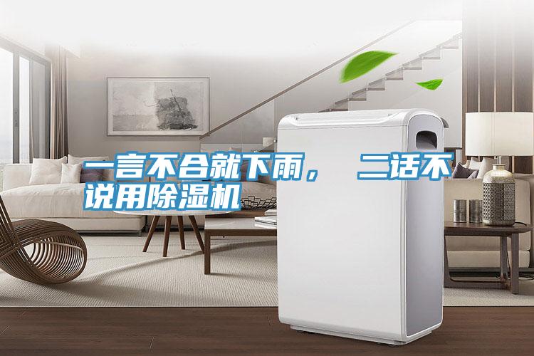 一言不合就下雨， 二話(huà)不說(shuō)用除濕機