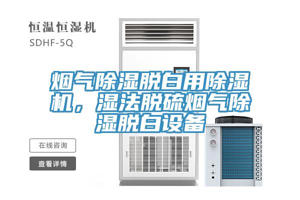 煙氣除濕脫白用除濕機，濕法脫硫煙氣除濕脫白設備