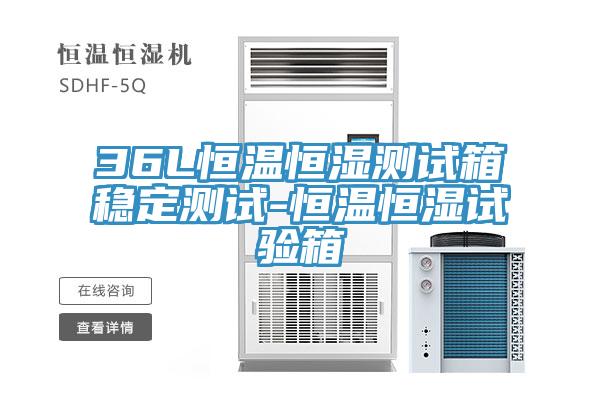 36L恒溫恒濕測試箱穩定測試-恒溫恒濕試驗箱