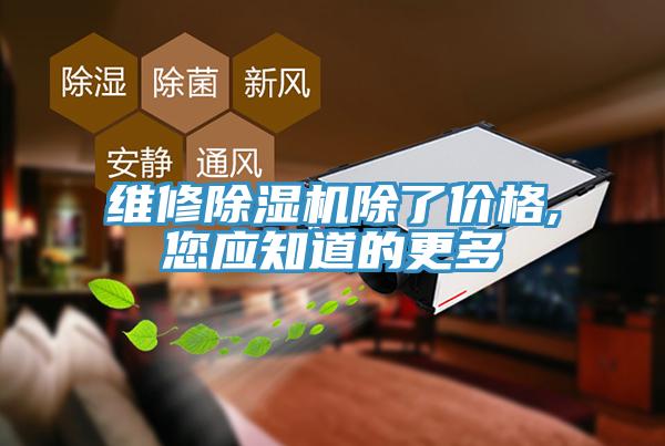 維修除濕機除了價(jià)格,您應知道的更多