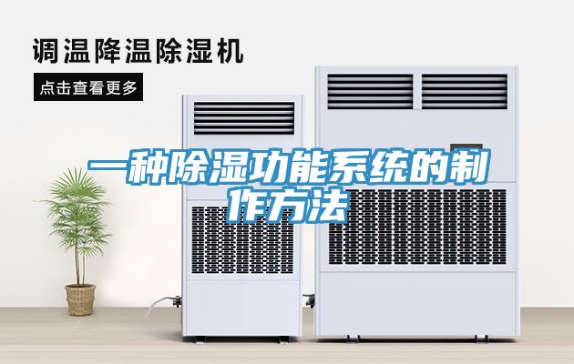 一種除濕功能系統的制作方法