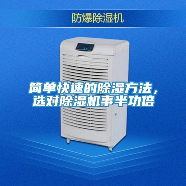 簡(jiǎn)單快速的除濕方法，選對除濕機事半功倍