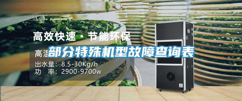 部分特殊機型故障查詢(xún)表