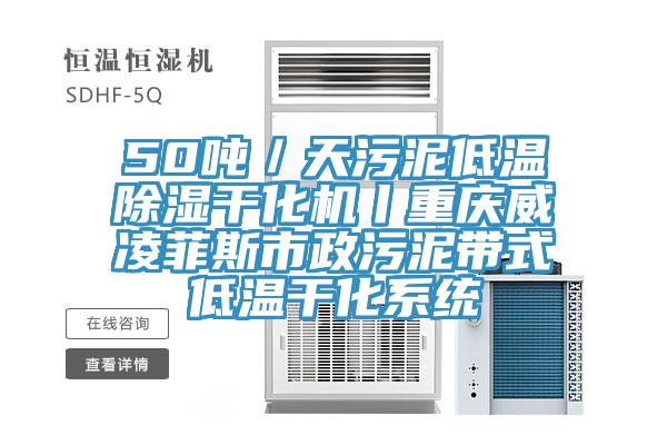 50噸／天污泥低溫除濕干化機丨重慶威凌菲斯市政污泥帶式低溫干化系統