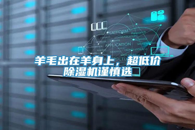 羊毛出在羊身上，超低價(jià)除濕機謹慎選