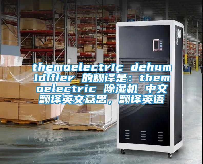 themoelectric dehumidifier 的翻譯是：themoelectric 除濕機 中文翻譯英文意思，翻譯英語(yǔ)