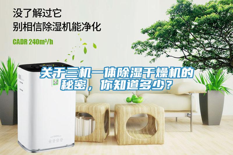 關(guān)于三機一體除濕干燥機的秘密，你知道多少？