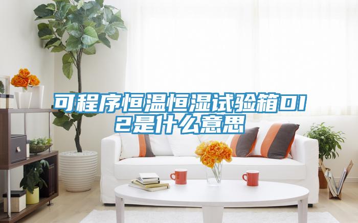 可程序恒溫恒濕試驗箱DI2是什么意思