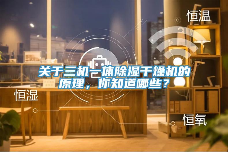 關(guān)于三機一體除濕干燥機的原理，你知道哪些？