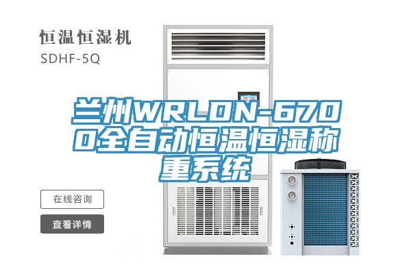 蘭州WRLDN-6700全自動(dòng)恒溫恒濕稱(chēng)重系統