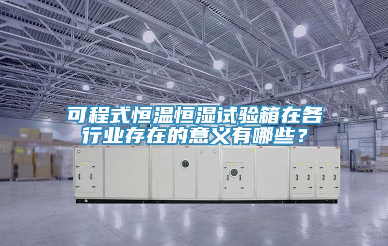 可程式恒溫恒濕試驗箱在各行業(yè)存在的意義有哪些？