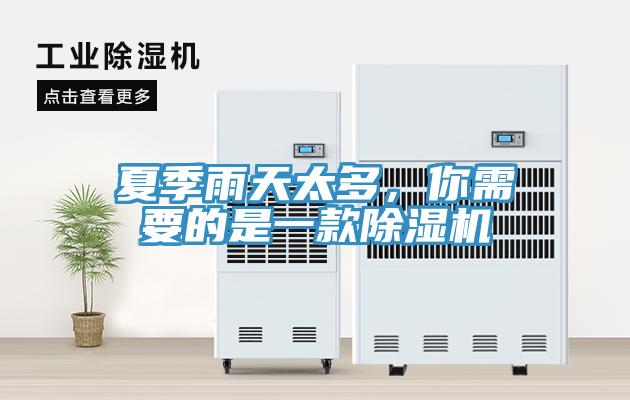 夏季雨天太多，你需要的是一款除濕機
