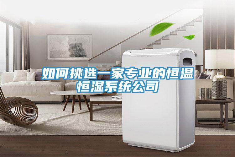 如何挑選一家專(zhuān)業(yè)的恒溫恒濕系統公司