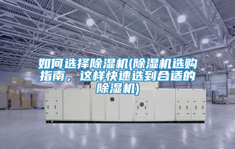 如何選擇除濕機(除濕機選購指南，這樣快速選到合適的除濕機)
