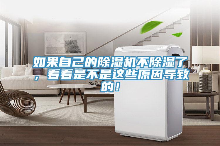 如果自己的除濕機不除濕了，看看是不是這些原因導致的！