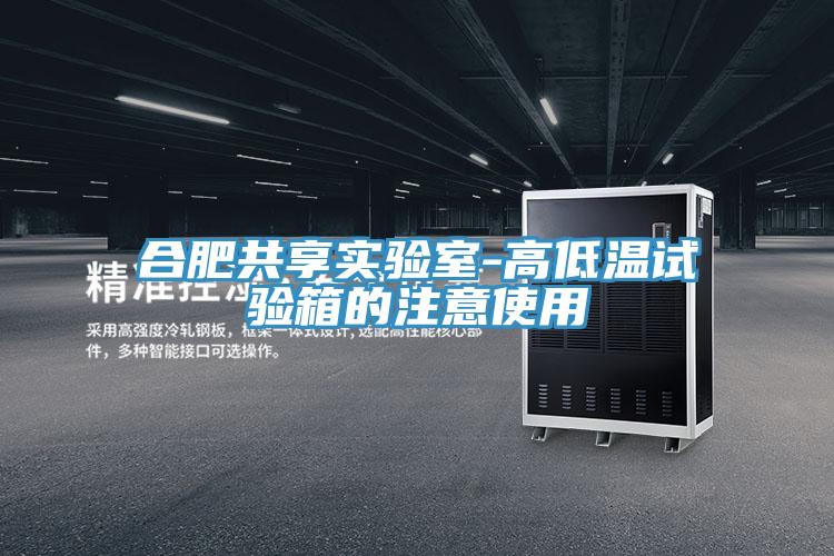 合肥共享實(shí)驗室-高低溫試驗箱的注意使用