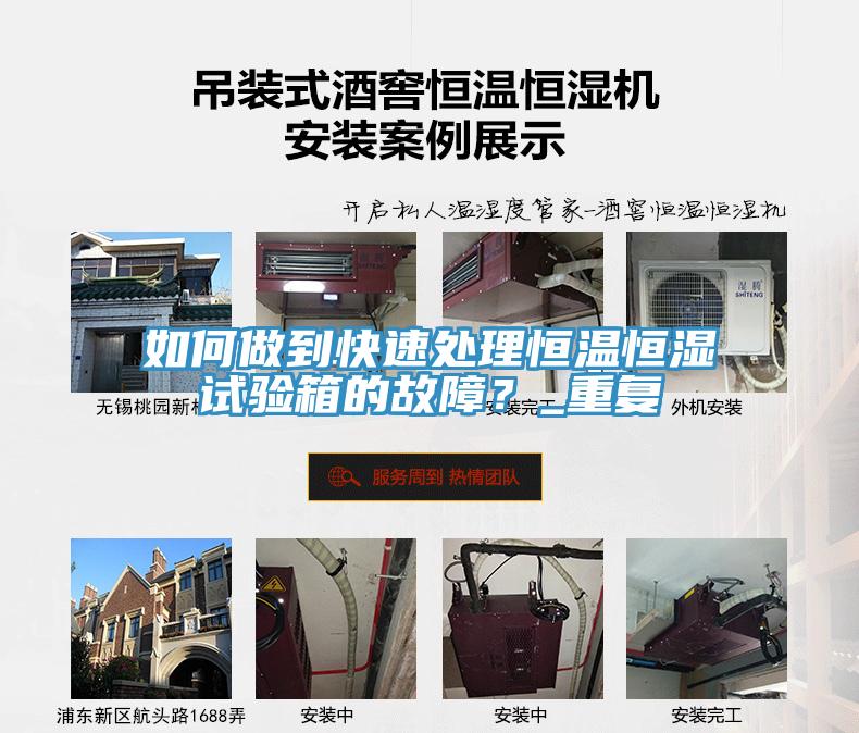 如何做到快速處理恒溫恒濕試驗箱的故障？_重復