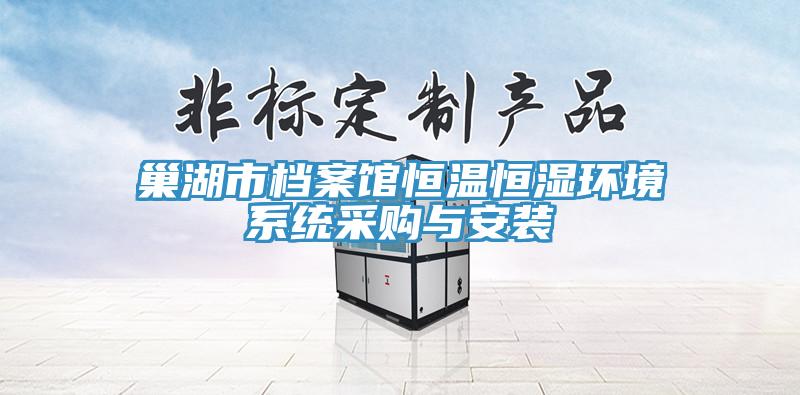 巢湖市檔案館恒溫恒濕環(huán)境系統采購與安裝