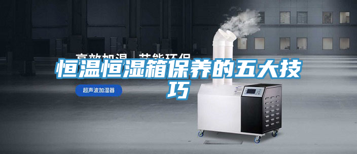 恒溫恒濕箱保養的五大技巧