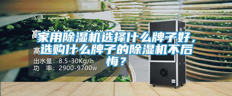 家用除濕機選擇什么牌子好，選購什么牌子的除濕機不后悔？