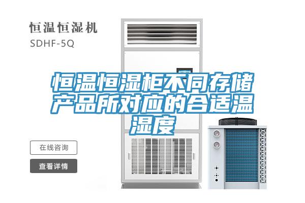 恒溫恒濕柜不同存儲產(chǎn)品所對應的合適溫濕度