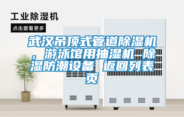 武漢吊頂式管道除濕機，游泳館用抽濕機 除濕防潮設備 返回列表頁(yè)