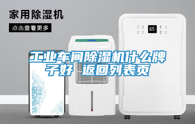 工業(yè)車(chē)間除濕機什么牌子好 返回列表頁(yè)