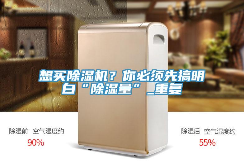 想買(mǎi)除濕機？你必須先搞明白“除濕量”_重復