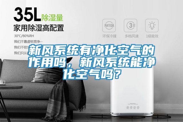 新風(fēng)系統有凈化空氣的作用嗎，新風(fēng)系統能凈化空氣嗎？