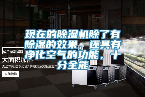 現在的除濕機除了有除濕的效果，還具有凈化空氣的功能，十分全能