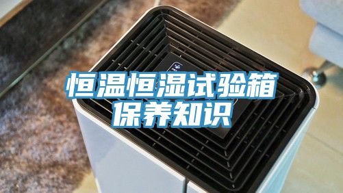 恒溫恒濕試驗箱保養知識
