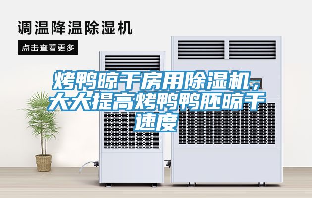 烤鴨晾干房用除濕機，大大提高烤鴨鴨胚晾干速度
