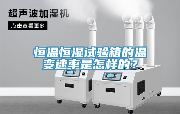 恒溫恒濕試驗箱的溫變速率是怎樣的？