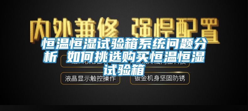 恒溫恒濕試驗箱系統問(wèn)題分析 如何挑選購買(mǎi)恒溫恒濕試驗箱