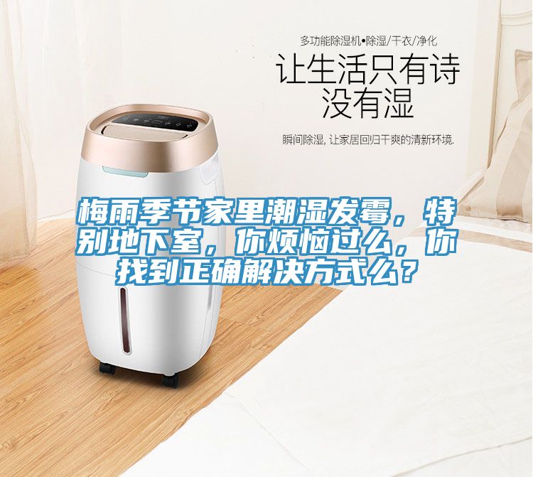梅雨季節家里潮濕發(fā)霉，特別地下室，你煩惱過(guò)么，你找到正確解決方式么？