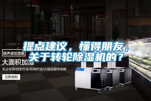 提點(diǎn)建議，懂得朋友，關(guān)于轉輪除濕機的？