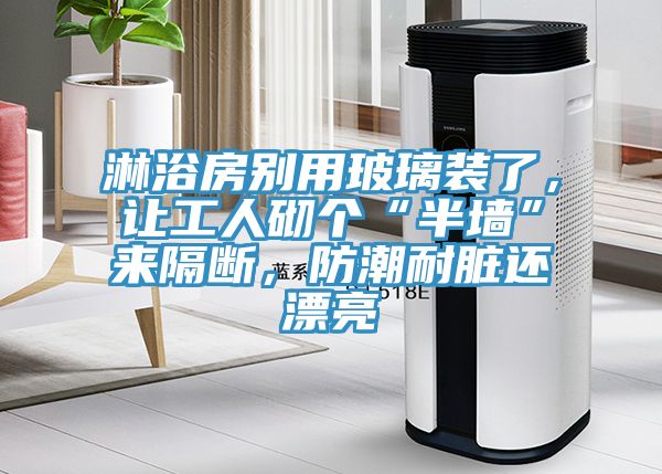 淋浴房別用玻璃裝了，讓工人砌個(gè)“半墻”來(lái)隔斷，防潮耐臟還漂亮