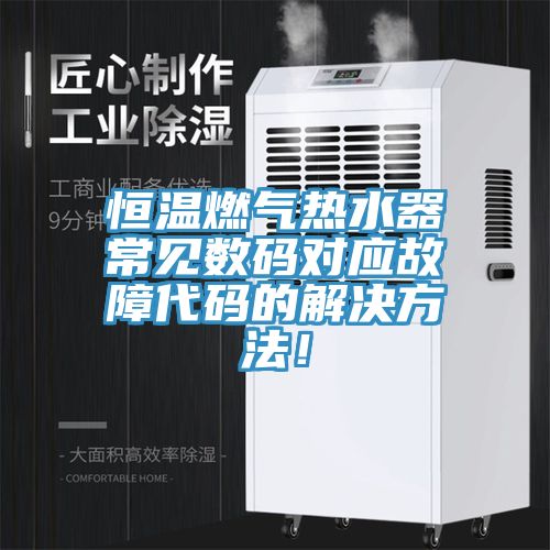 恒溫燃氣熱水器常見(jiàn)數碼對應故障代碼的解決方法！