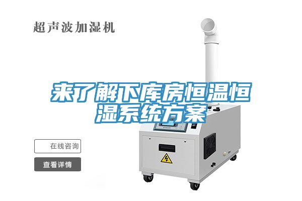 來(lái)了解下庫房恒溫恒濕系統方案