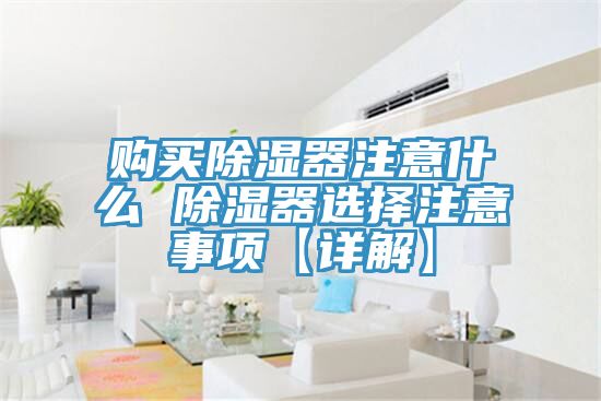 購買(mǎi)除濕器注意什么 除濕器選擇注意事項【詳解】