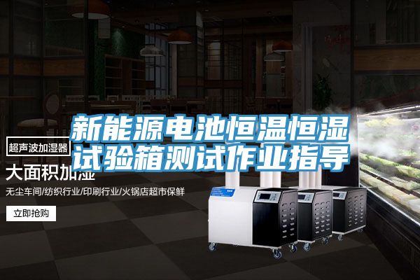 新能源電池恒溫恒濕試驗箱測試作業(yè)指導