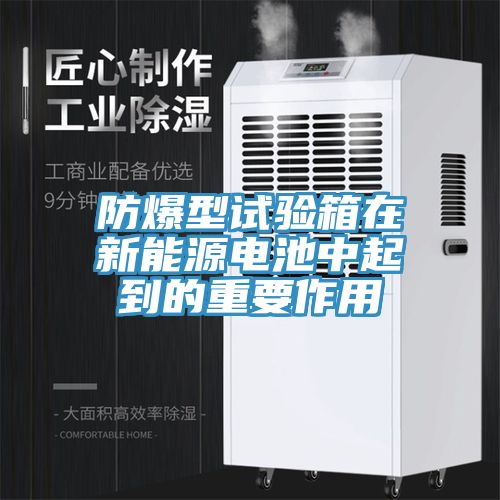 防爆型試驗箱在新能源電池中起到的重要作用