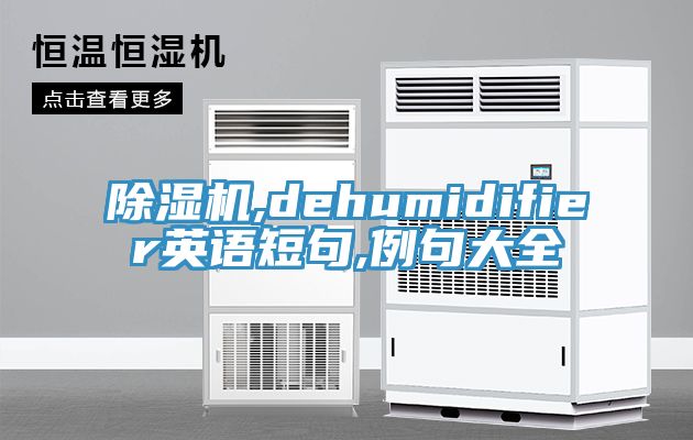除濕機,dehumidifier英語(yǔ)短句,例句大全