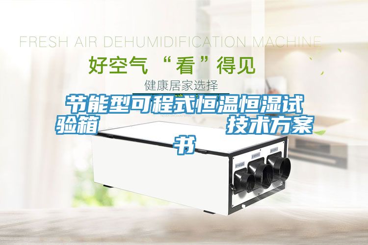 節能型可程式恒溫恒濕試驗箱         技術(shù)方案書(shū)