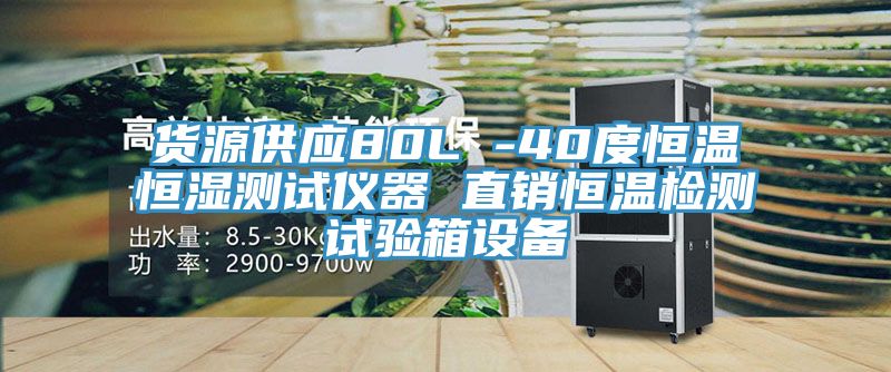 貨源供應80L -40度恒溫恒濕測試儀器 直銷(xiāo)恒溫檢測試驗箱設備