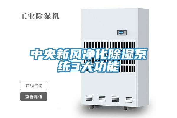 中央新風(fēng)凈化除濕系統3大功能