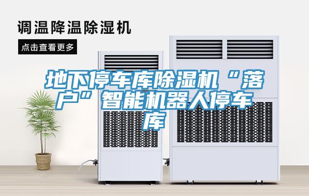 地下停車(chē)庫除濕機“落戶(hù)”智能機器人停車(chē)庫